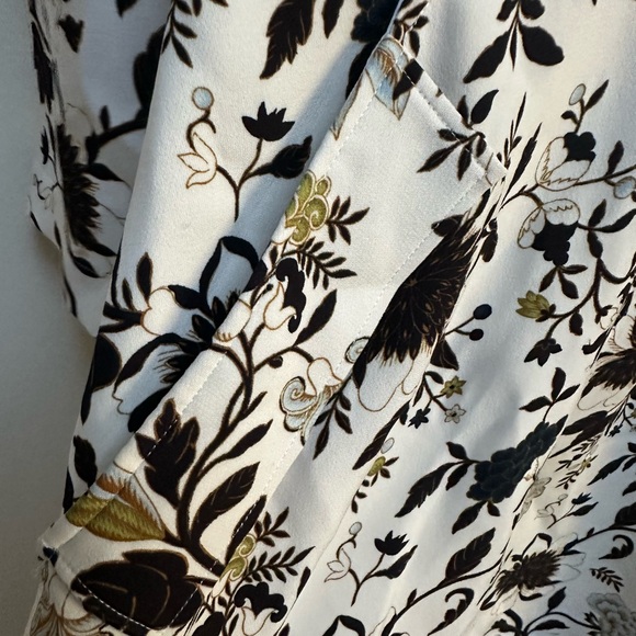 A.L.C. Monochrome Floral Dress with Gold Highlights - Picture 8 of 11
